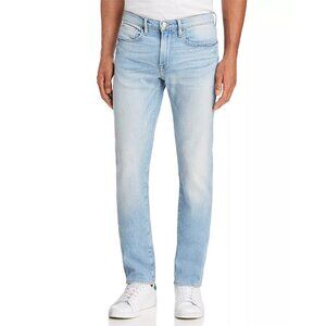 NWT Frame L'Homme Athletic Light Wash Denim Slim Fit Mid Rise Jeans